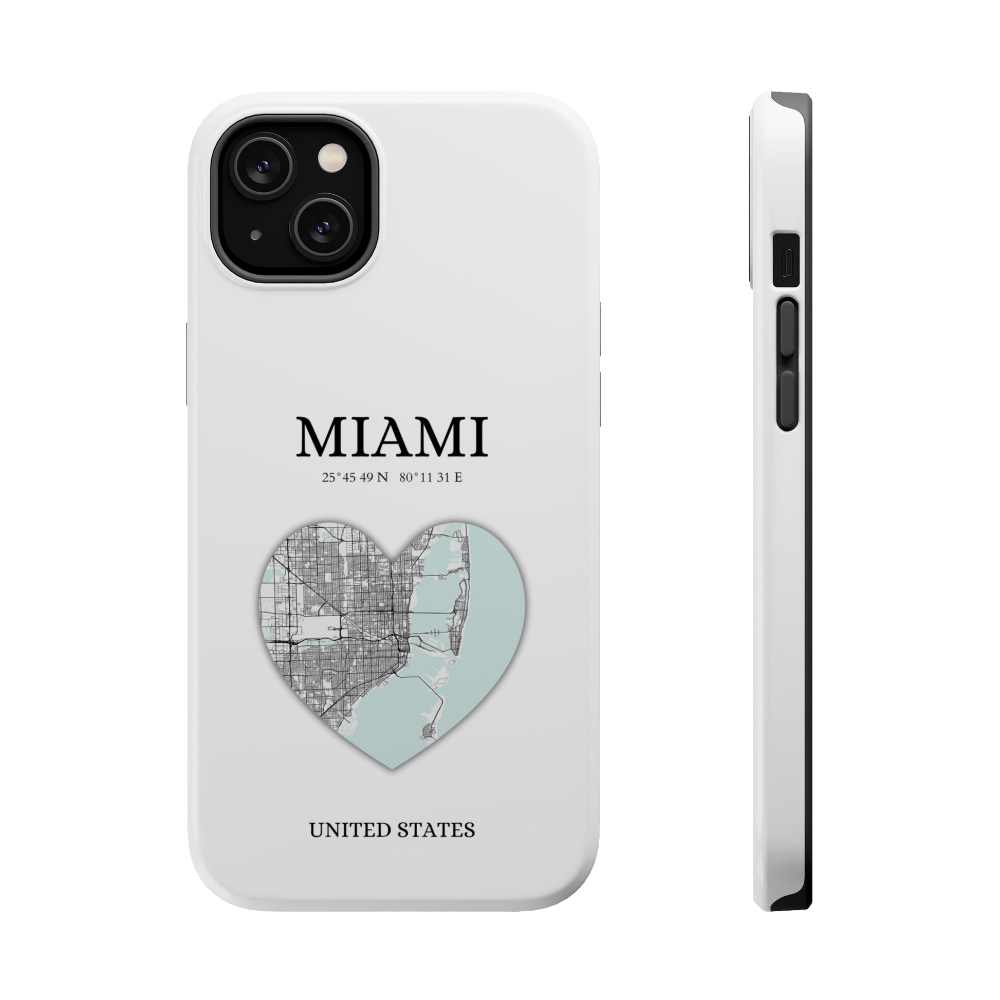 Miami Heartbeat - White (iPhone MagSafe Case)Elevate your iPhone's style with the New York Heartbeat White MagSafe Case, offering robust protection, MagSafe compatibility, and a choice of matte or glossy finishRimaGallery