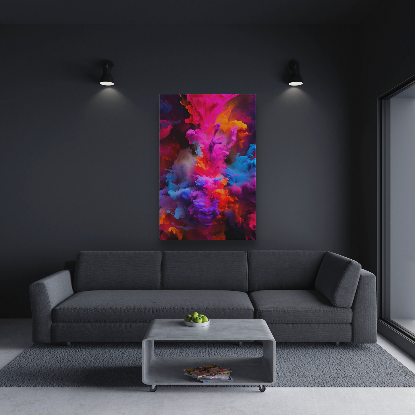 Vivid Eruption (Canvas)Vivid Eruption (Canvas  Matte finish, stretched, with a depth of 1.25 inches) Elevate your décor with RimaGallery’s responsibly made art canvases. Our eco-friendly mRimaGallery