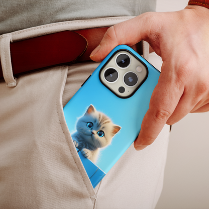 Cute Cat in Blue Sky MagSafe Durable Case: Style Meets Protection 📱✨
Upgrade your device with Rima Gallery's Cute Cat in Blue Sky MagSafe Durable Case. This case is-Blue Sky (iPhone MagSafe Case)