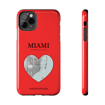 Miami Heartbeat - Red (iPhone Case 11-15)Capture the essence of MIAMI with RimaGallery's Heartbeat RED iPhone case, blending durable protection and unique design. Perfect for iPhone 11-15 models. Free shippRimaGallery