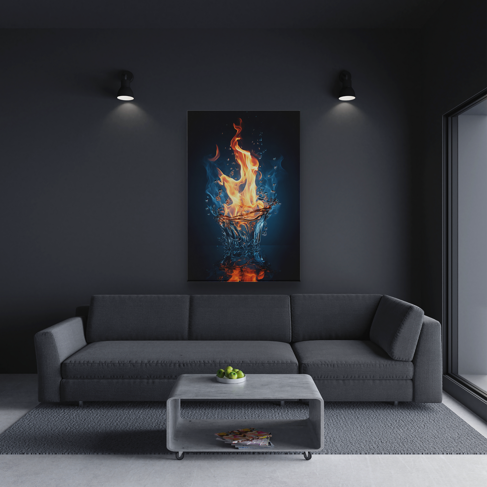 Water Flame (Canvas)Water Flame (Canvas  Matte finish, stretched, with a depth of 1.25 inches)
Make an art statement with RimaGallery's responsibly made canvases. Eco-friendly cotton/poRimaGallery