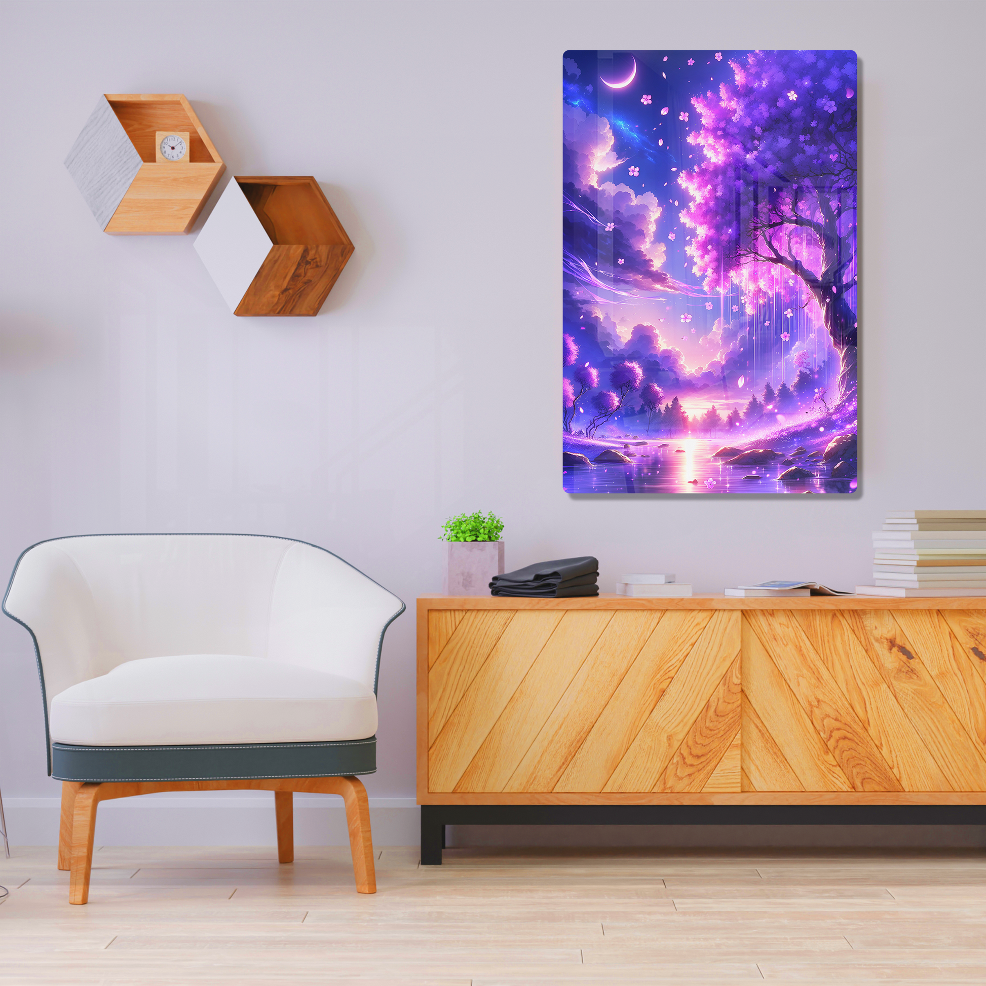 Twilight Bloomfall (Acrylic)Twilight Bloomfall
Discover the Modern Elegance of Acrylic: Elevate your decor with our acrylic wall art, offering a stunning, glass-like effect that brings any imagRimaGallery