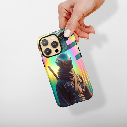 Samurai Synthwave (iPhone Case 11-15)Upgrade Your iPhone with RIMA's Tough Case: Combining sleek style and unmatched protection for iPhone 11-15 models. Durable, fashionable, and eco-friendly. Shop now RimaGallery