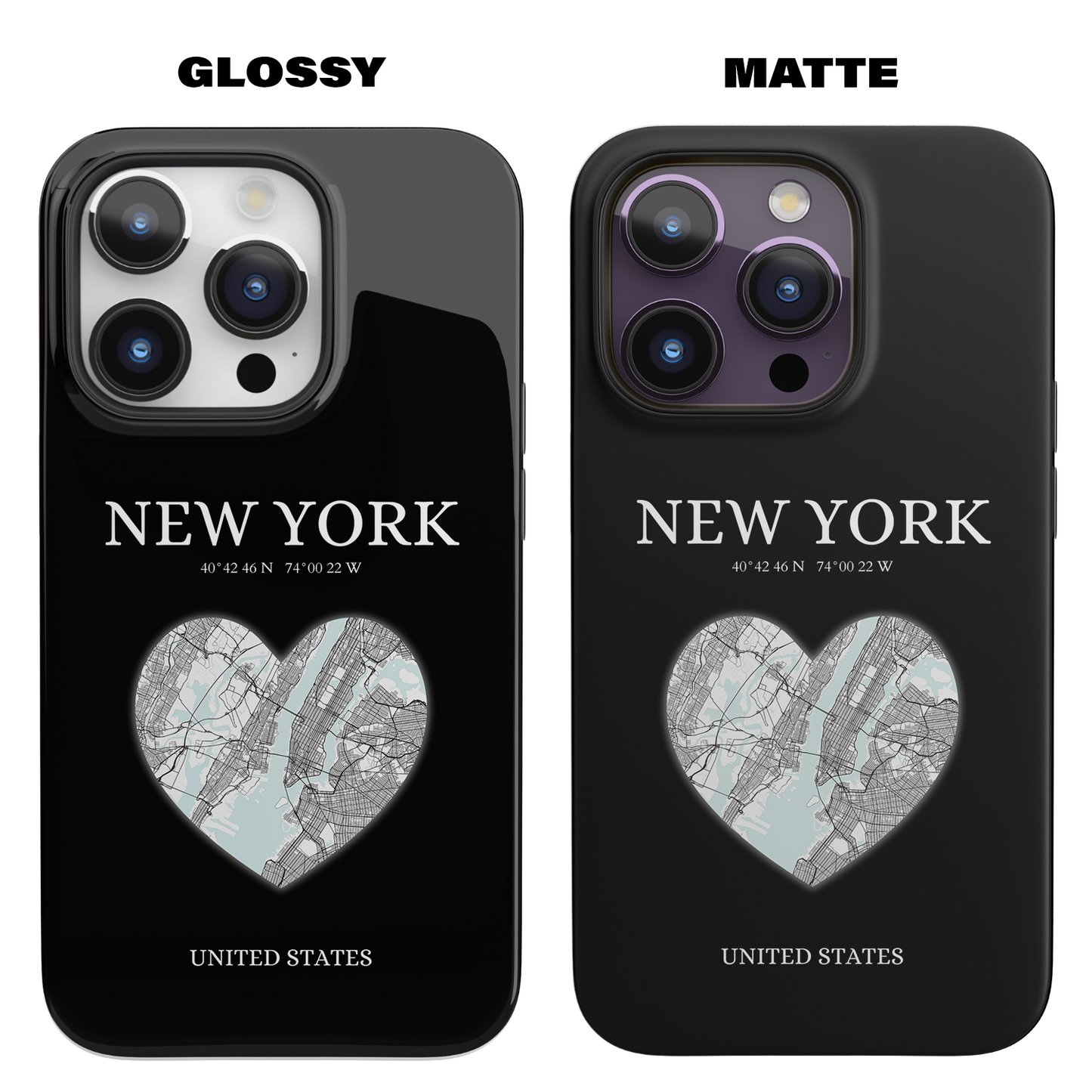 Elevate your iPhone's style with the New York Heartbeat Black MagSafe Case, offering robust protection, MagSafe compatibility, and a choice of matte or glossy finish-York Heartbeat - Black (iPhone MagSafe Case)