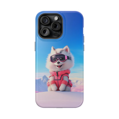 Pink Pup Skier (iPhone MagSafe Case)Pink Pup Skier MagSafe Durable Case: Style Meets Protection 📱✨
Upgrade your device with Rima Gallery's Pink Pup Skier MagSafe Durable Case. This case isn’t just aboRimaGallery