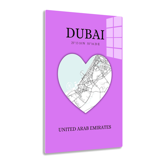 Dubai Heartbeat - Purple (Acrylic)
