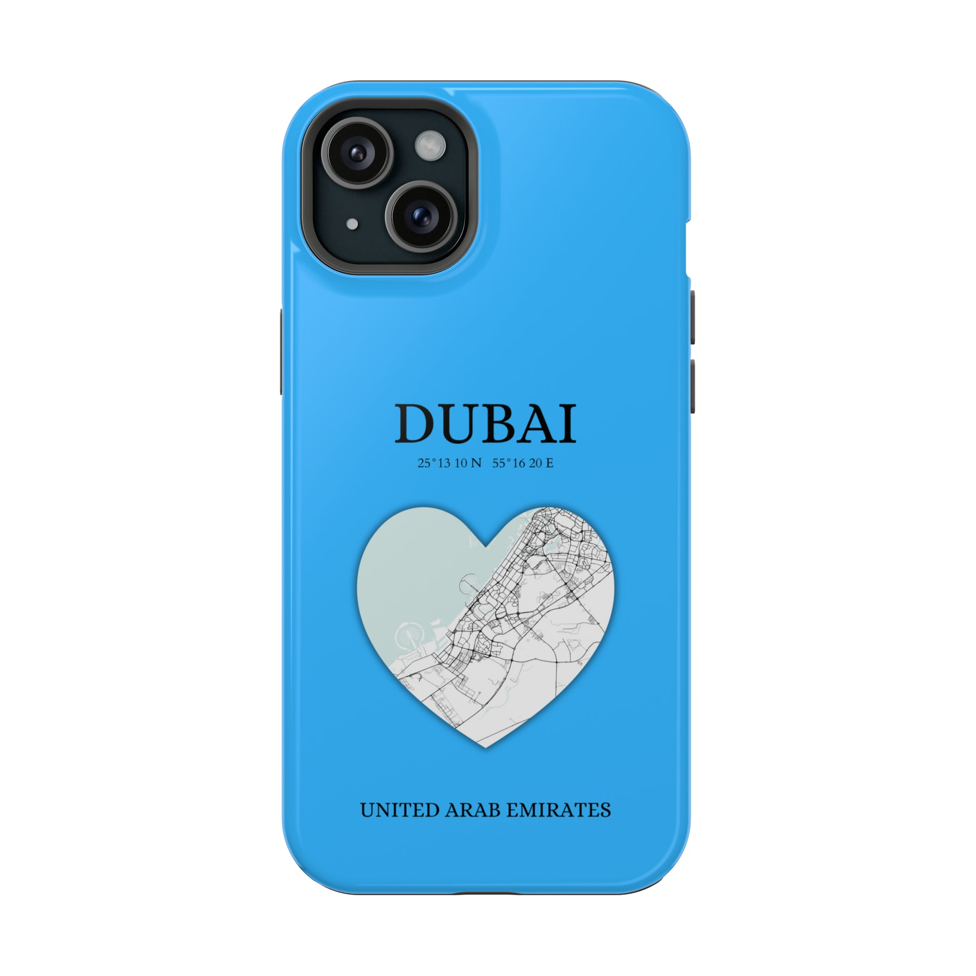 Dubai Heartbeat - Sky Blue (iPhone MagSafe Case)Elevate your iPhone's style with the Dubai Heartbeat White MagSafe Case, offering robust protection, MagSafe compatibility, and a choice of matte or glossy finish. PRimaGallery
