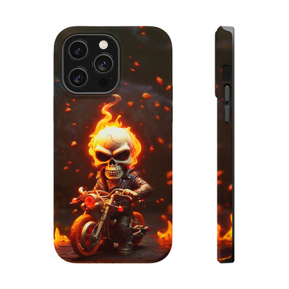 Tiny Skull Biker (iPhone MagSafe Case)Tiny Skull Biker MagSafe Durable Case: Style Meets Protection 📱✨
Upgrade your device with Rima Gallery's Tiny Skull Biker MagSafe Durable Case. This case isn’t justRimaGallery