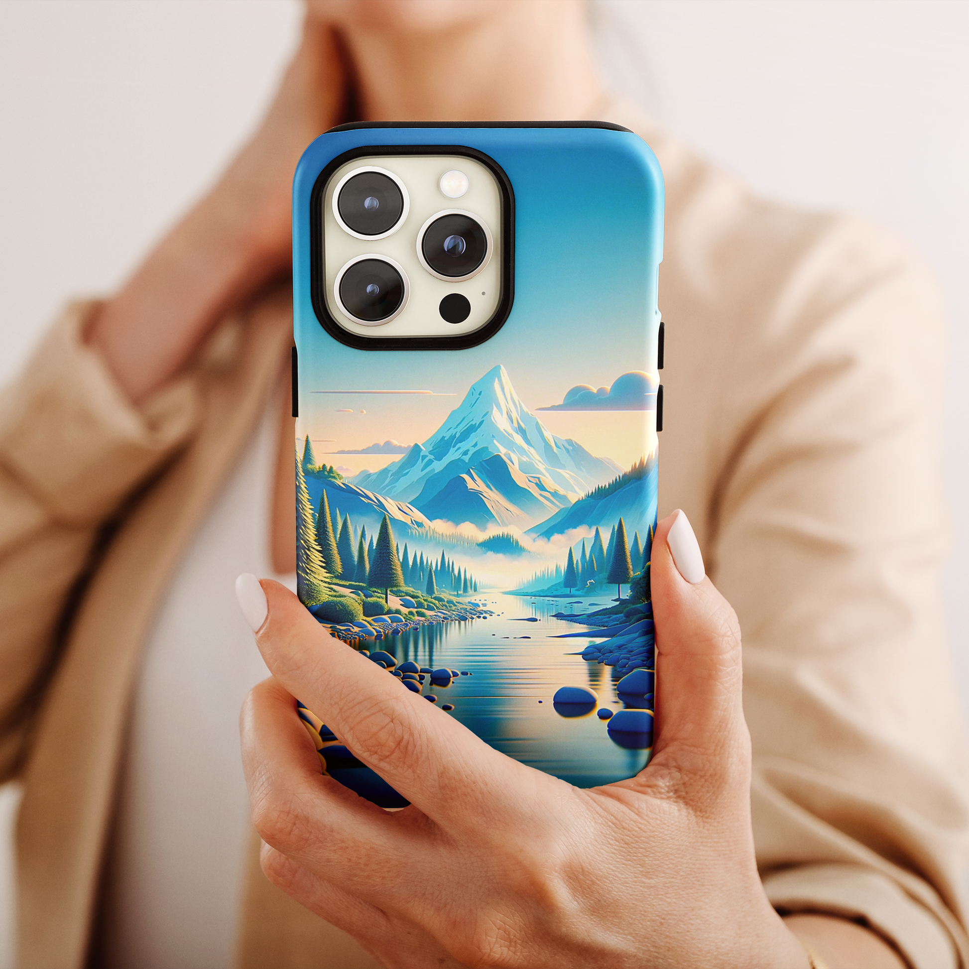 Alpine Serenity (iPhone Case 11-15)Upgrade Your iPhone with RIMA's Tough Case: Combining sleek style and unmatched protection for iPhone 11-15 models. Durable, fashionable, and eco-friendly. Shop now RimaGallery