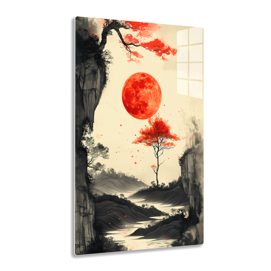 Scarlet Moonrise (Acrylic)