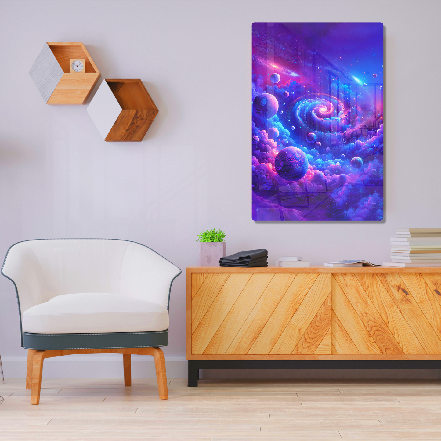 Purple Galaxy Nebula (Acrylic)Purple Galaxy Nebula
 Transform your space with our elegant Acrylic Glass Prints, where art meets modernity. Experience superior quality with high-grade acrylic and RimaGallery