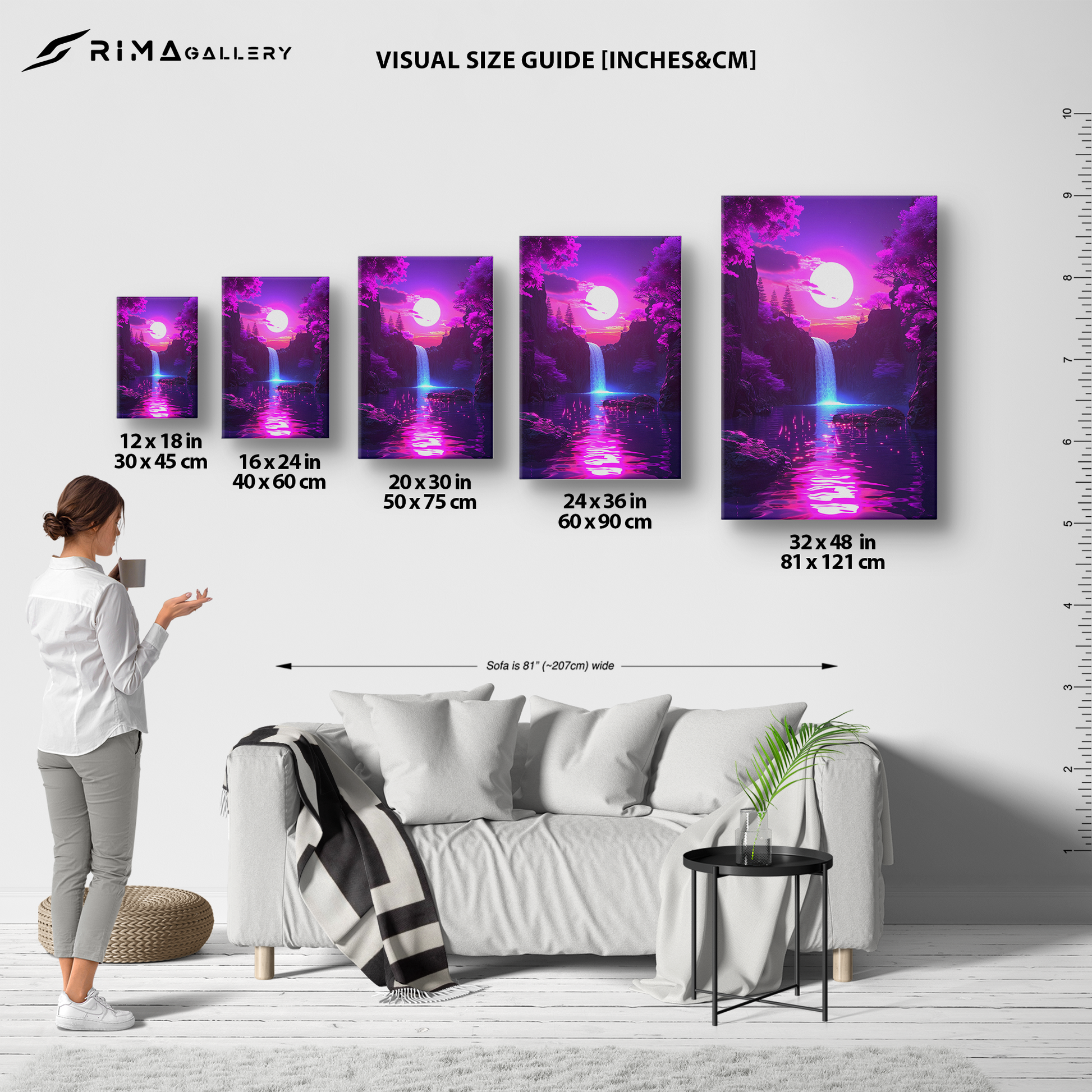 Magenta Moonfall (Canvas)Experience the fusion of art and ethics with RimaGallery's eco-friendly canvases. Stunning visuals, diverse sizes, and sustainable materials. Transform your space noRimaGallery