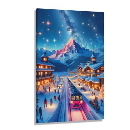 Starry Mountain Eve (Canvas)Experience the fusion of art and ethics with RimaGallery's eco-friendly canvases. Stunning visuals, diverse sizes, and sustainable materials. Transform your space noRimaGallery