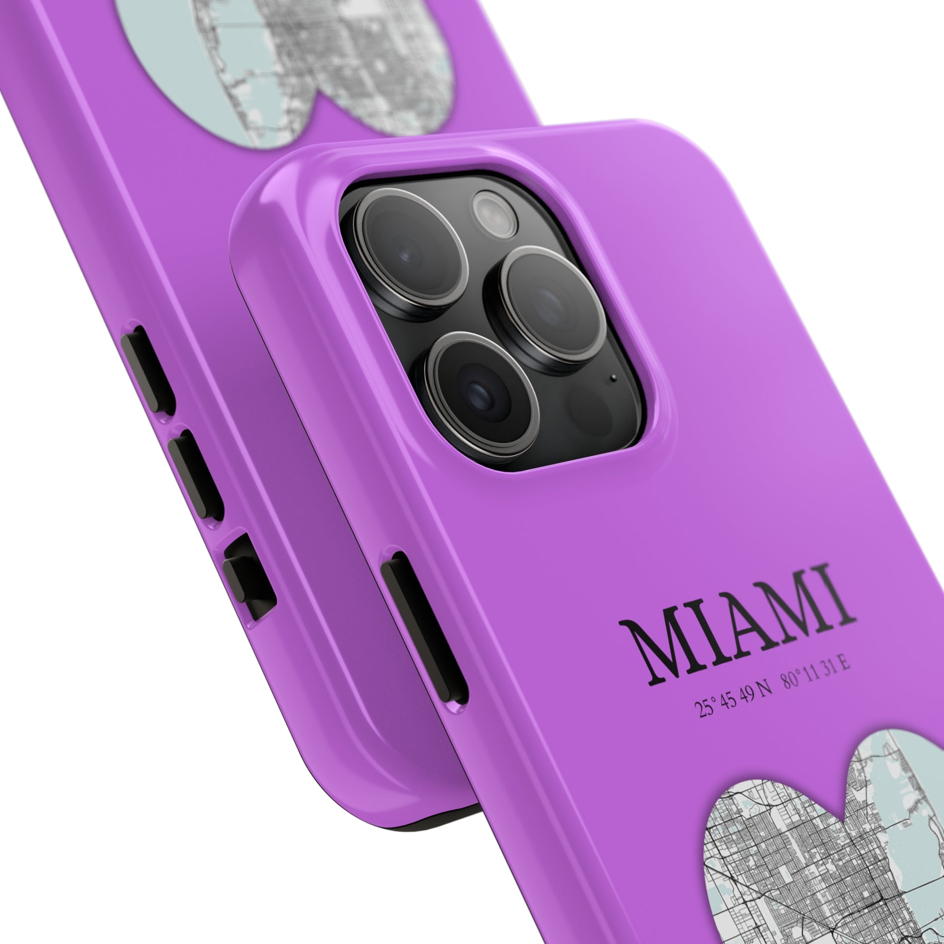 Miami Heartbeat - Purple (iPhone Case 11-15)Capture the essence of MIAMI with RimaGallery's Heartbeat Purple iPhone case, blending durable protection and unique design. Perfect for iPhone 11-15 models. Free shRimaGallery