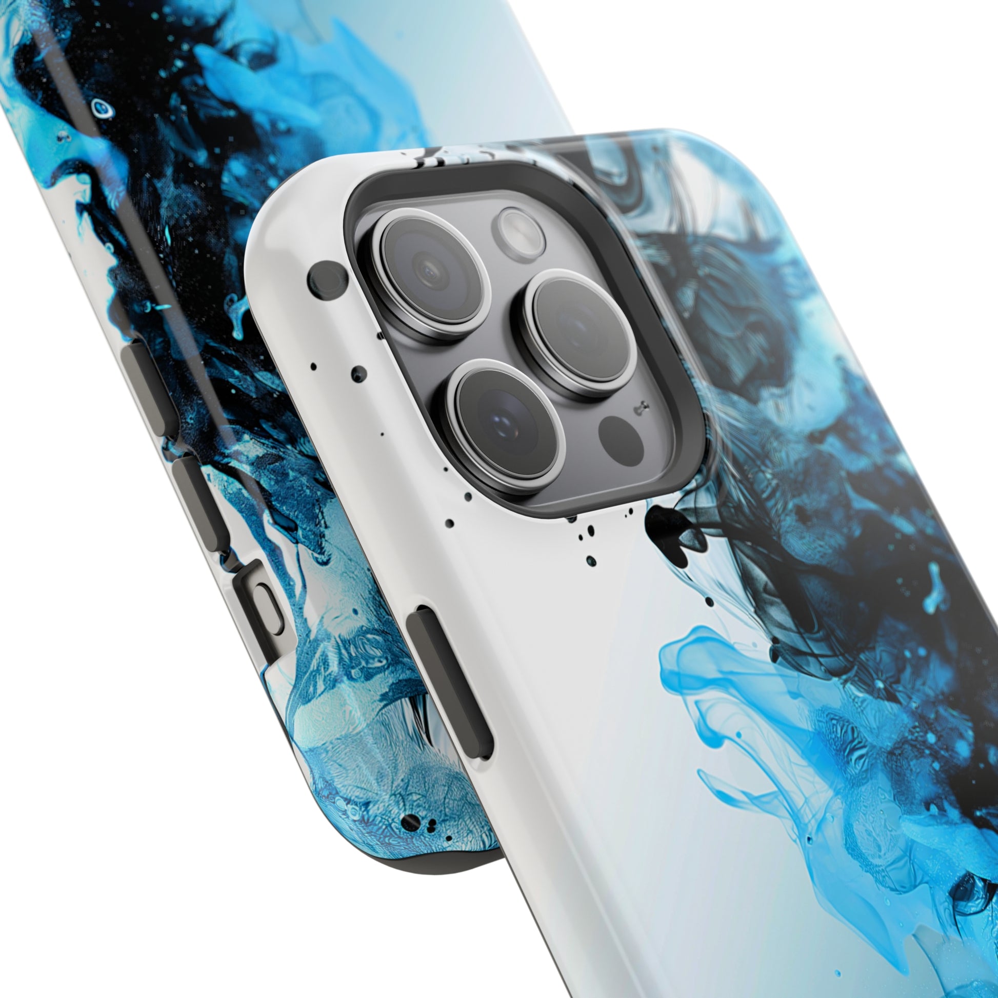 Ocean Fizz (iPhone MagSafe Case)Elevate your iPhone's protection and style with RimaGallery's Ink swirls in oceanic hues on a MagSafe Case. Enjoy dual-layer defense, vibrant design choices, and MagRimaGallery