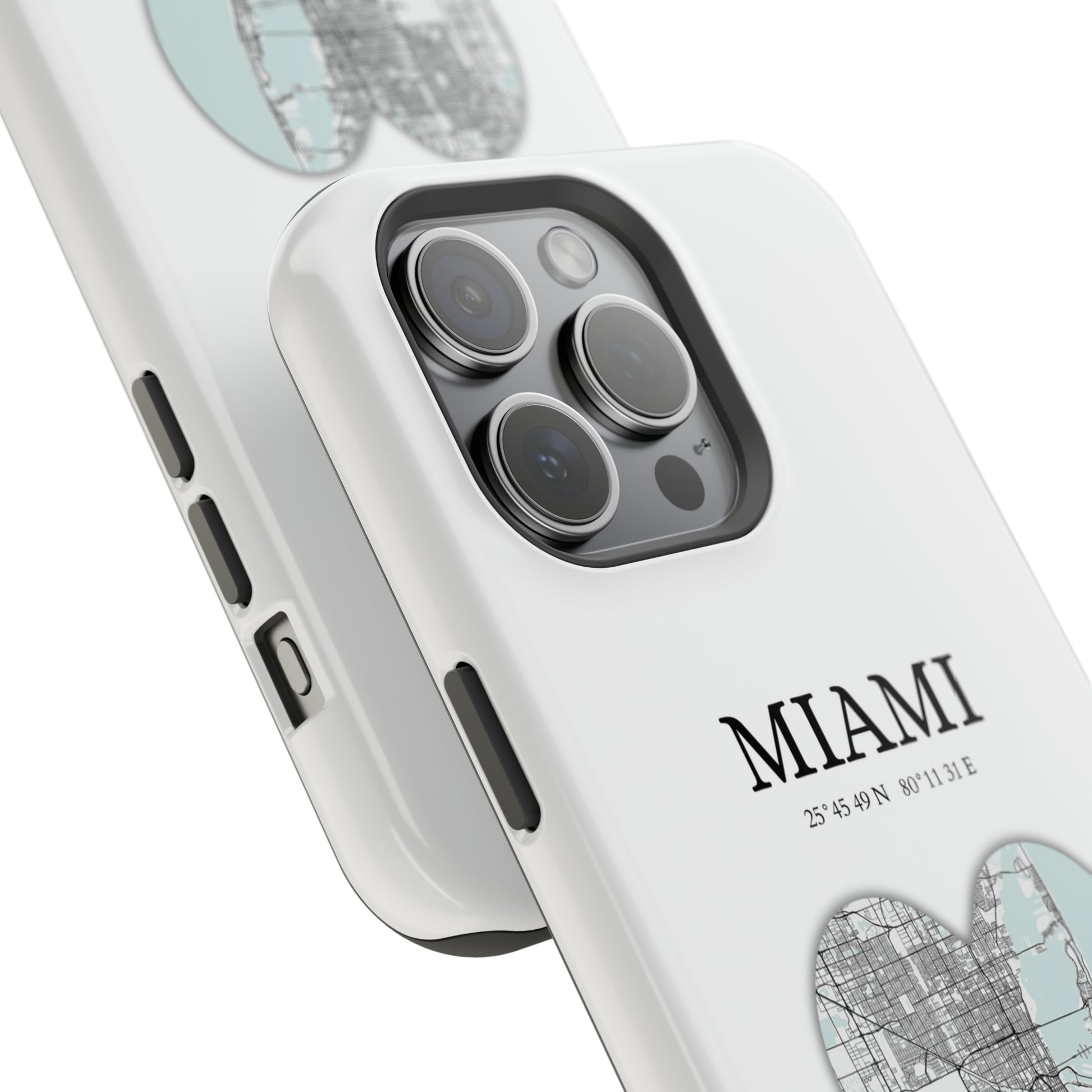 Miami Heartbeat - White (iPhone MagSafe Case)Elevate your iPhone's style with the New York Heartbeat White MagSafe Case, offering robust protection, MagSafe compatibility, and a choice of matte or glossy finishRimaGallery