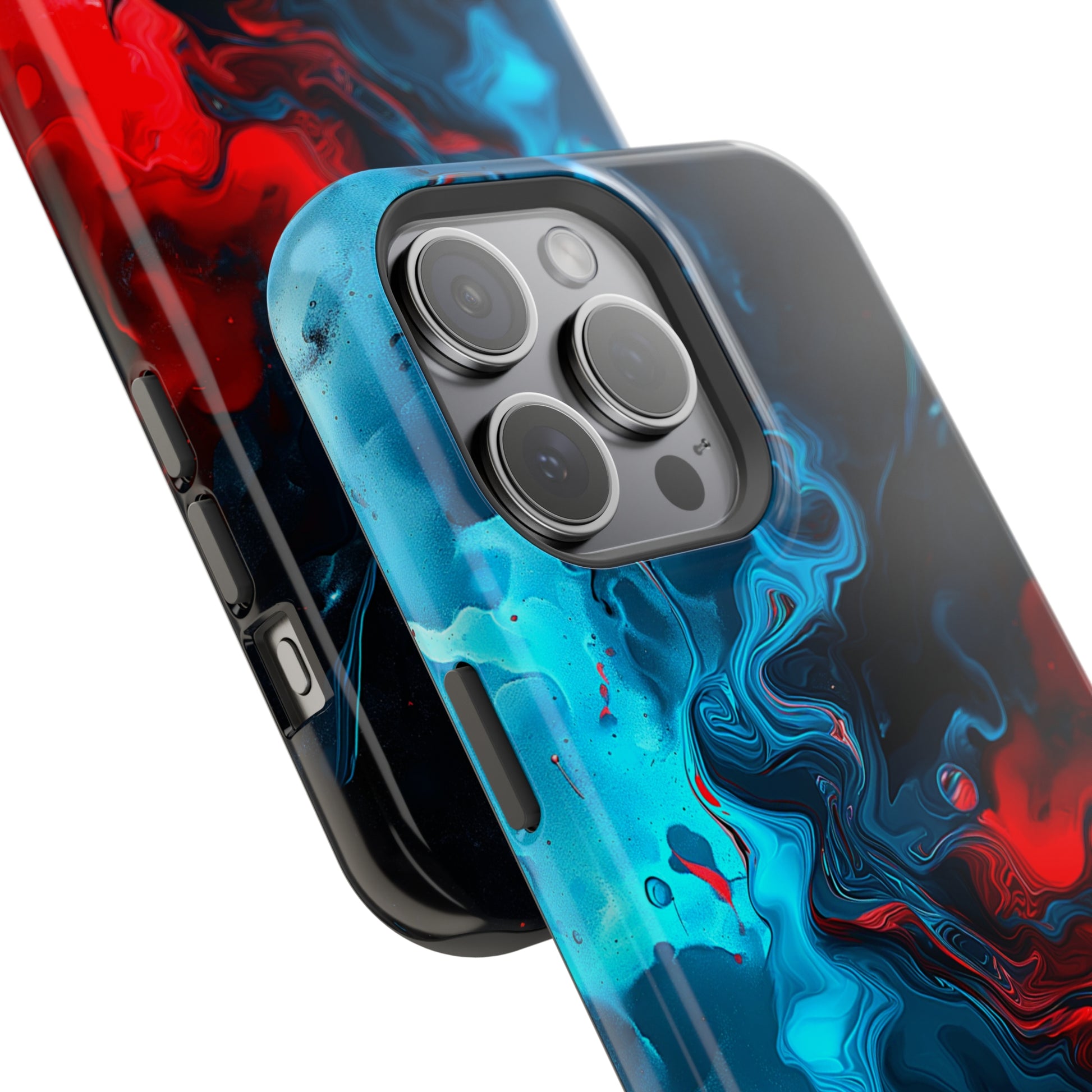 Whimsy Waves (iPhone MagSafe Case)Elevate your iPhone's style with Abstract Red and Blue Swirl Pattern Smartphone Case MagSafe Case, offering robust protection, MagSafe compatibility, and a choice ofRimaGallery