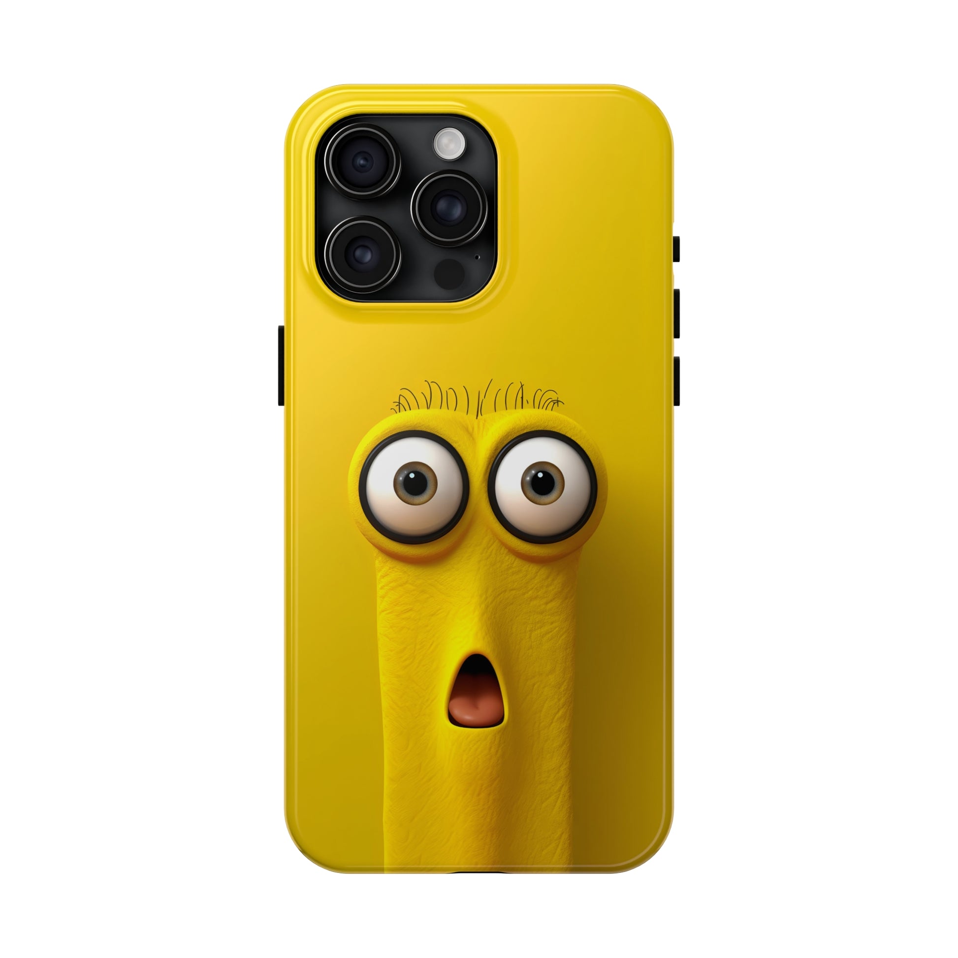 Sunny Daze Yellow Face (iPhone Case 11-15)Splash of Sunshine ☀️📱: Elevate the aesthetics of your device with our "Sunny Daze" phone case! Featuring an irresistibly cute yellow face with magnified eyes, set RimaGallery