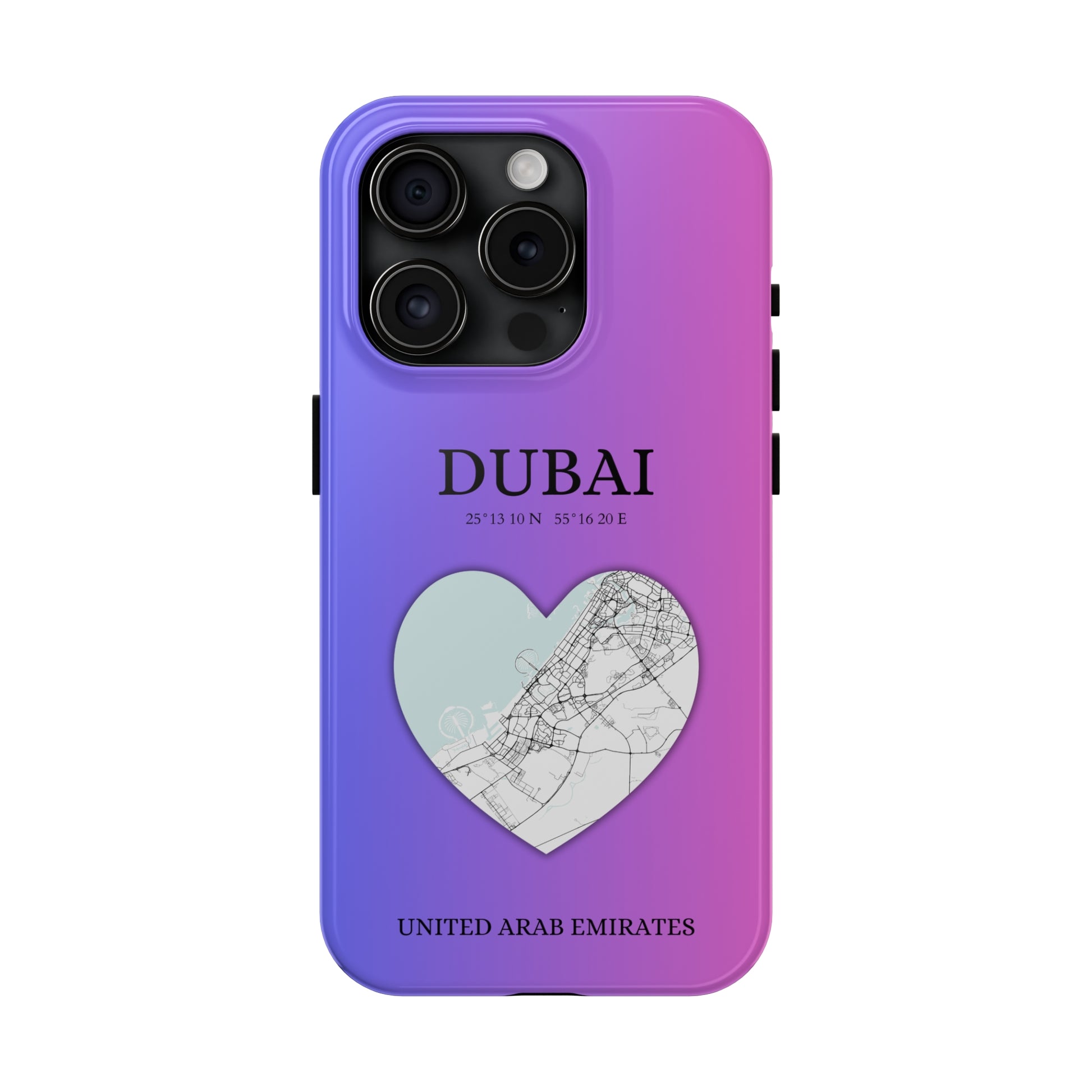 Dubai Heartbeat - Magenta (iPhone Case 11-15)Capture the essence of Dubai with RimaGallery's Heartbeat Magenta iPhone case, blending durable protection and unique design. Perfect for iPhone 11-15 models. Free sRimaGallery