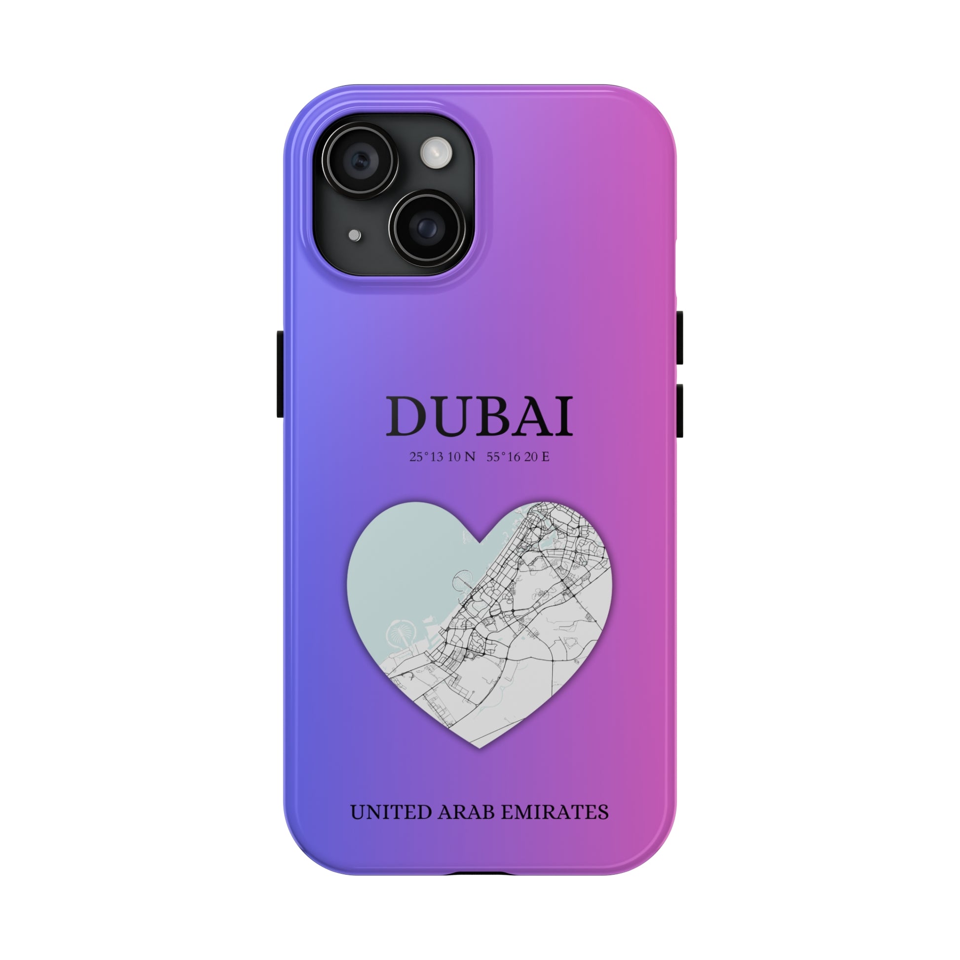 Dubai Heartbeat - Magenta (iPhone Case 11-15)Capture the essence of Dubai with RimaGallery's Heartbeat Magenta iPhone case, blending durable protection and unique design. Perfect for iPhone 11-15 models. Free sRimaGallery