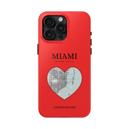 Miami Heartbeat - Red (iPhone Case 11-15)Capture the essence of MIAMI with RimaGallery's Heartbeat RED iPhone case, blending durable protection and unique design. Perfect for iPhone 11-15 models. Free shippRimaGallery