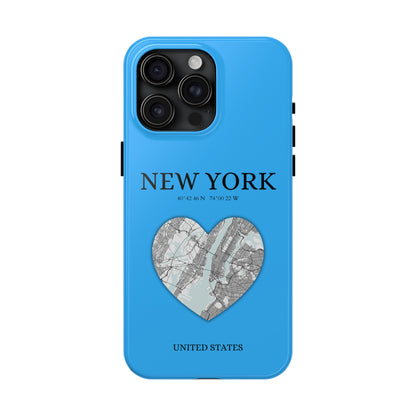 New York Heartbeat - Sky Blue (iPhone Case 11-15)