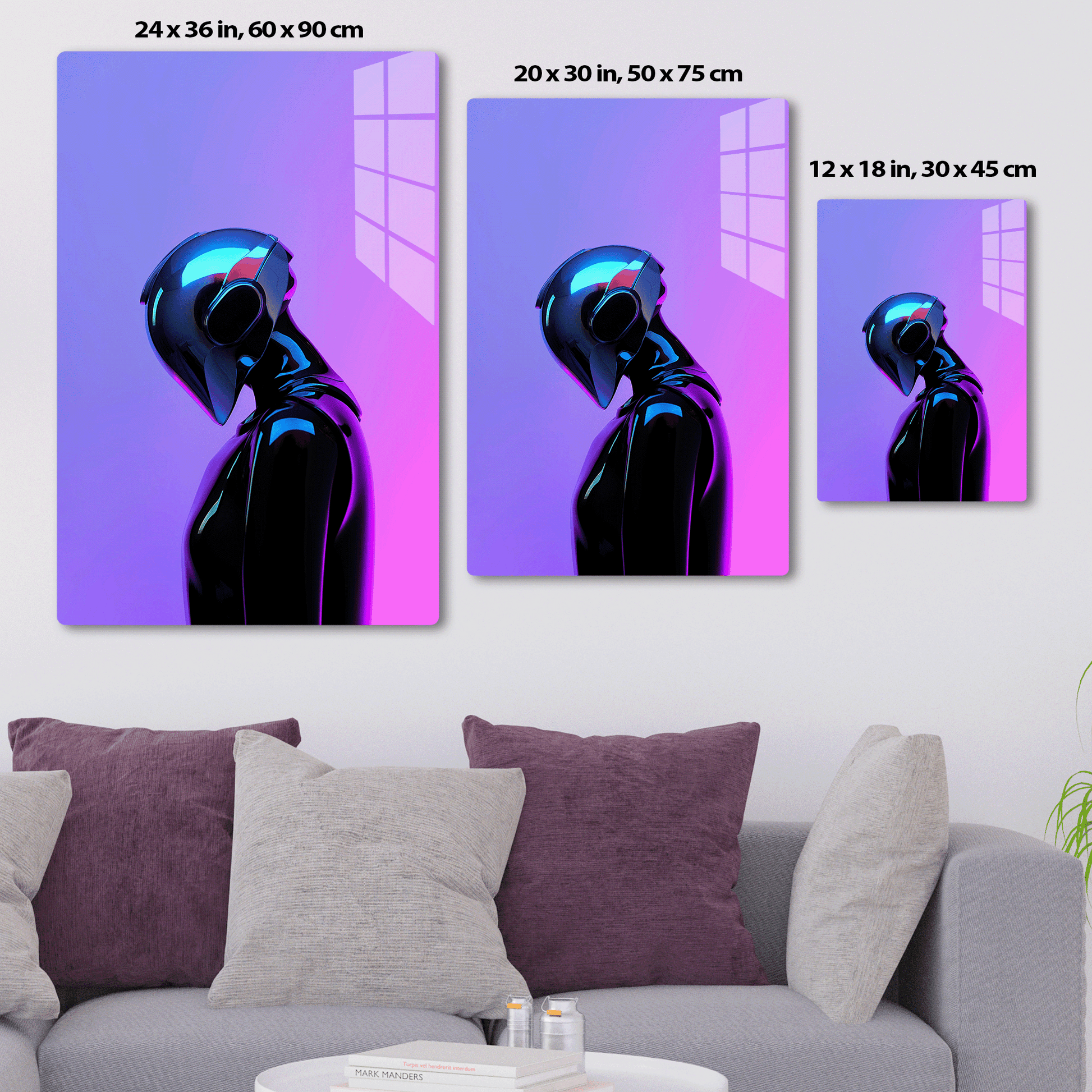 Neon Cyber Visor (Acrylic)Neon Cyber Visor acrylic print brings museum-quality art into your home. The crystal clear 1⁄4” acrylic panel gives a smooth glass-like finish for stunning prints. SRimaGallery